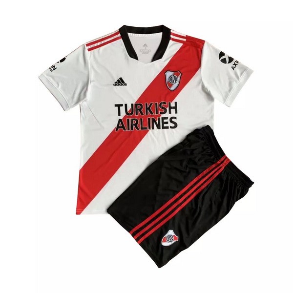 Trikot River Plate Heim Kinder 2021-22 Weiß Fussballtrikots Günstig